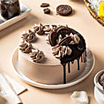 Delight Chocolate Caramel Fudge Cake Half Kg Eggless