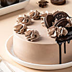 Delight Chocolate Caramel Fudge Cake Half Kg Eggless