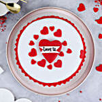Love U Hearts Designer Cake- 1 Kg