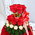 Majestic Valentine Wishes Roses & Rocher Box