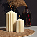 Refreshing Pillar-Shape Candle- White
