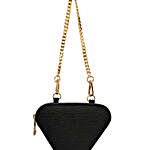 Noir Triangle Sling Bag- Black