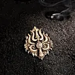 Shiva Trishul Brass Brooch