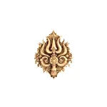 Shiva Trishul Brass Brooch