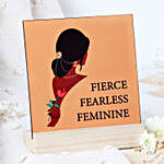 Fierce Fearless Feminine Women's Day Frame