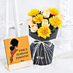 Personalised Fierce Woman Floral Gift Combo