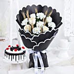 Serene Vibes Bouquet & Luscious Cake