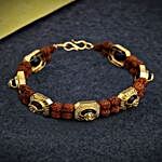 Rudraksha Tiger Eye Beads Bracelet