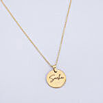 Elegant Charm Name Necklace- Gold