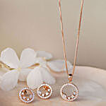 Beauty Blossoms 925 Silver Necklace Set