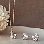 925 Silver Pearly Pendant Set