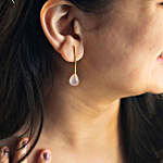 925 Silver Chalcedony Droplet Earrings