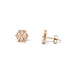 925 Silver Glow Rose Gold Stud Earrings