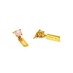 925 Silver Rosy Bar Drop Earrings