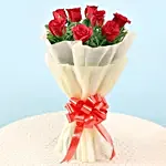 Classy 8 Red Roses Bouquet