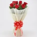 Classy 8 Red Roses Bouquet