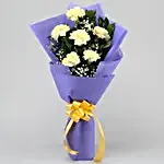Sunshine Love 6 Yellow Carnations Flower Bouquet