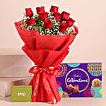 Timeless Love Red Roses Bouquet & Celebrations Box