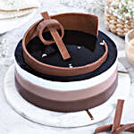 Chocolate Trio Cream Cake- Half Kg