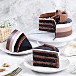 Chocolate Trio Cream Cake- Half Kg
