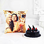 Delish Truffle Cake & Picture Cushion For Mom