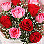 Sweet & Shy Roses Bouquet & Ferrero Rocher Box