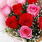 Sweet & Shy Roses Bouquet & Ferrero Rocher Box