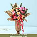 Charismatic Mixed Roses & Carnations Samadhan Vase