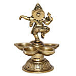 Divine Ganesha Brass Diya Showpiece