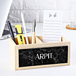 Personalised Double Slot Pen Stand