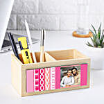 Personalised Pen Stand With Photo Frame
