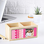 Personalised Pen Stand With Photo Frame