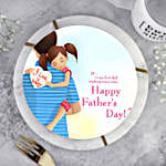 Happy Fathers Day Photo Cake Vanilla 1 Kg Eggless