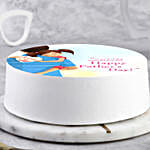 Happy Fathers Day Photo Cake Vanilla 1 Kg Eggless