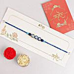 Minimalistic Navy Evil  Eye Rakhi & Butterscotch Delight Half Kg