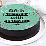 Friendship Day Special Chocolate Cake- Eggless Half Kg