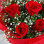 Vivid Love 6 Red Roses Bouquet