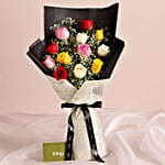 FnP Young Love 12 Colourful Roses Bouquet MKTP