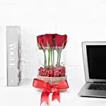 Glass Full of Red Rose