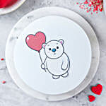 Teddy Love Butterscotch Cake 1Kg Eggless