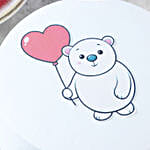 Teddy Love Butterscotch Cake 1Kg Eggless