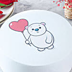 Teddy Love Butterscotch Cake 1Kg Eggless