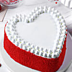 Romantic Red Velvet Heart Cake 1 Kg