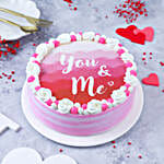 Butterscotch Pink Love Cake 1Kg Eggless
