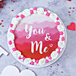 Butterscotch Pink Love Cake 1Kg Eggless