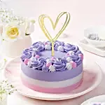 Rose Chocolate Cake With Heart Shaped Topper 1Kg Eggless