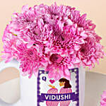 Queen of Hearts personalised mug with daisy