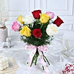 Festive Bloom Holi Rose Bouquet