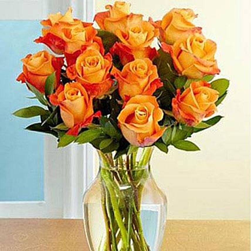 Dozen Orange Roses:Send Anniversary Flowers to Saudi Arabia