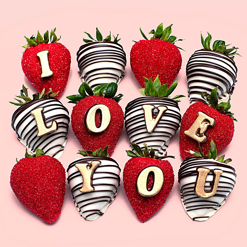 I Love You Chocolate Strawberries:Chocolate to Saudi Arabia